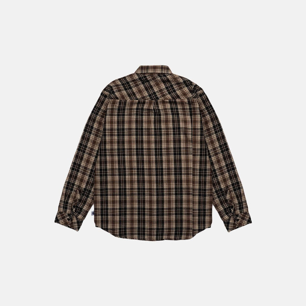 Pride N Joy Co - Brown Plaid Flannel Embroidery - Pride N Joy Co